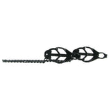 Master Series Monarch Noir Chained Clover Clamps - Tophatter's Adult Products Bondage and Fetish > Nipple Stimulators & Clamps - Tophatter Daily Deals