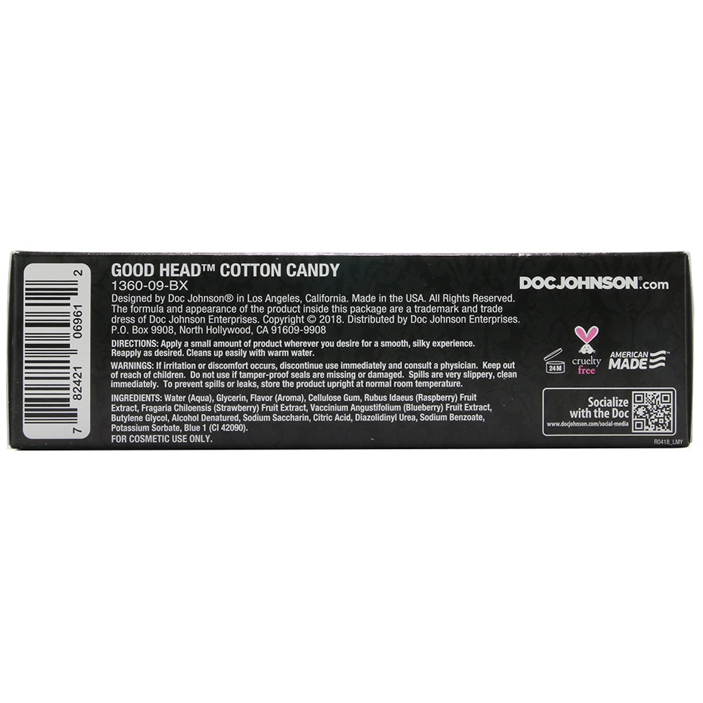GoodHead Oral Delight Gel 4oz/113g in Cotton Candy Lubes and Lotions > Flavored Sex Lubes - Tophatter Daily Deals