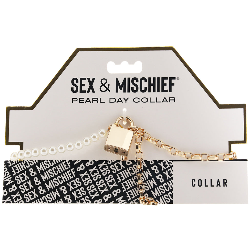 Sex & Mischief Pearl Day Collar Bondage and Fetish > Leashes and Collars - Tophatter Daily Deals