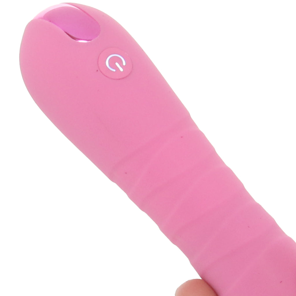 Pretty in Pink Crush Thrusting Vibe Vibrators > Bullet and Egg Vibrators - Tophatter Daily Deals