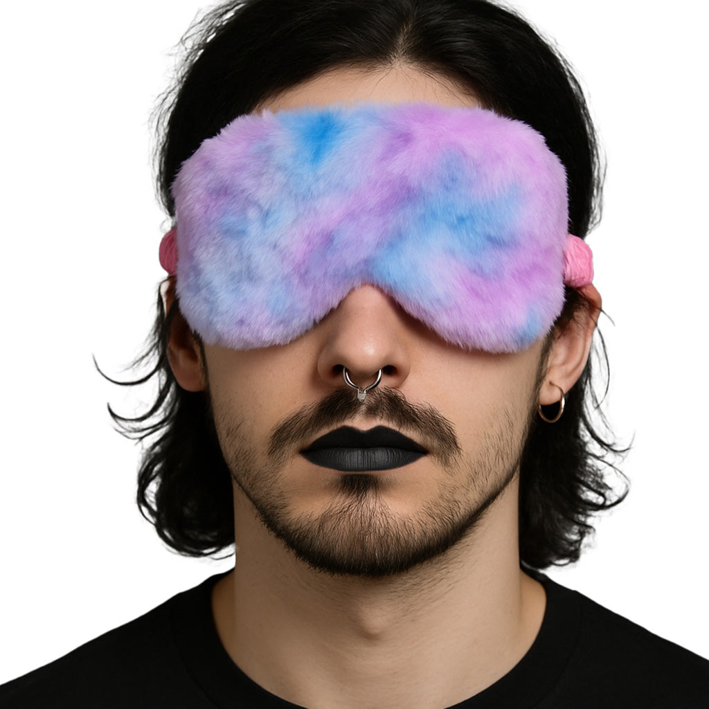 Ouch! Fluffy Blindfold in Multi-Colour Bondage and Fetish > Pleasure Masks and Dress Up Play - Tophatter Daily Deals