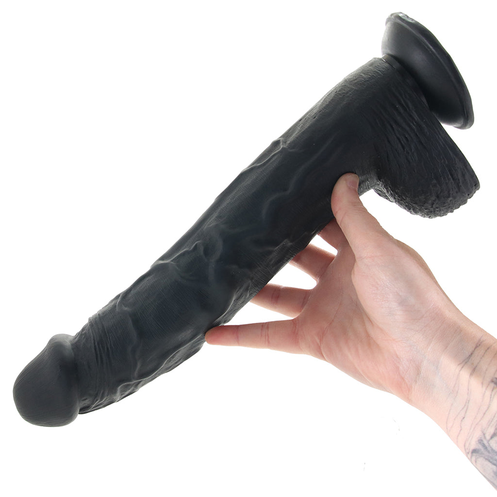 Master Cock Hung Harry 11.75 Inch Ballsy Dildo in Black Dildo Sex Toys > Realistic Dildos - Tophatter Daily Deals