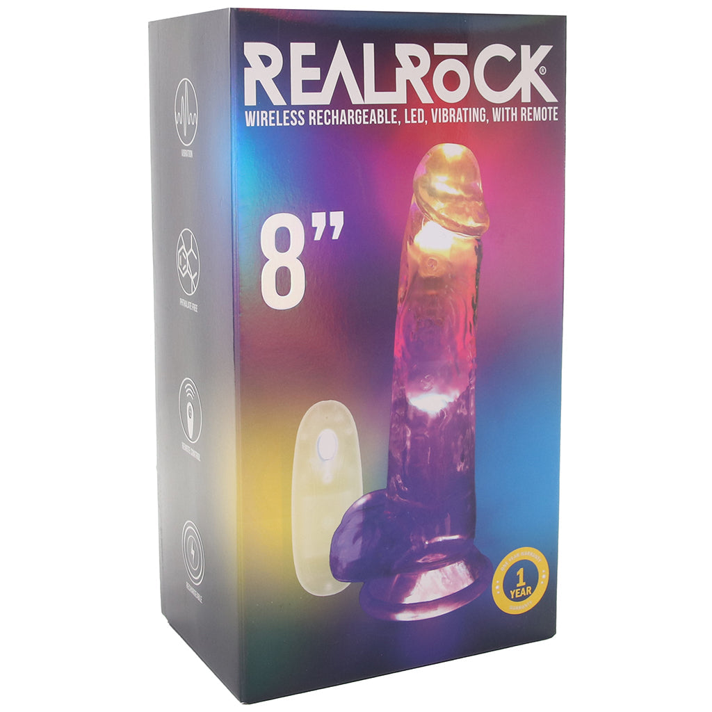 RealRock 8 Inch Light Up Vibrating Ballsy Dildo - Tophatter's Adult Sex Toys Online Vibrators > Realistic Vibrator Dildos - Tophatter Daily Deals