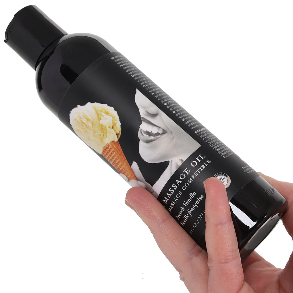 Edible Massage Oil 8oz/236ml in Vanilla - Tophatter's Adult Products Sensual Love > Massage - Tophatter Daily Deals