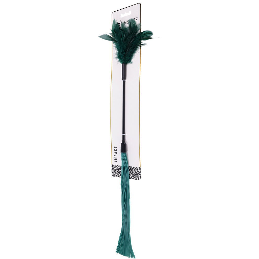 Sex & Mischief Indica Feather and Silicone Tickler Bondage and Fetish > Whips and Crops - Tophatter Daily Deals