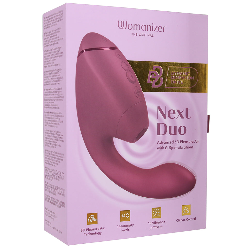 Womanizer Next Duo Clitoral Suction & G-Spot Vibe in Pink Vibrators > G-Spot Vibrators - Tophatter Daily Deals
