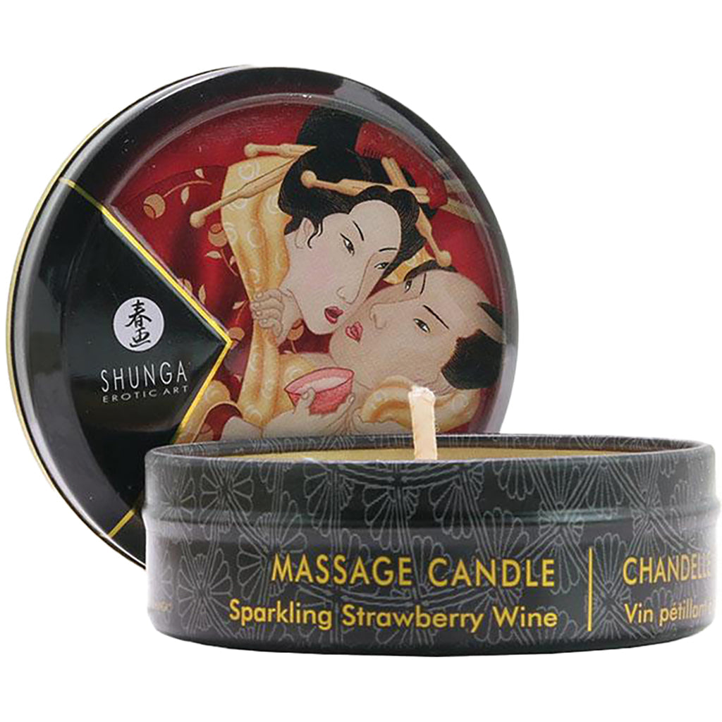 Romance Mini Massage Candle 1oz/30ml in Strawberry Wine Sensual Love > Massage - Tophatter Daily Deals