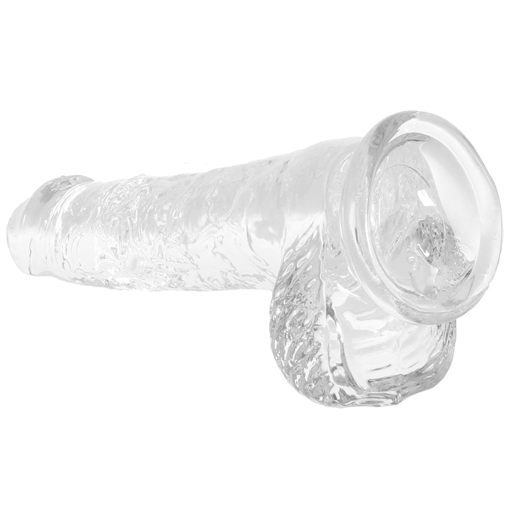RealRock 6 Inch Realistic Ballsy Dildo in Crystal Clear - Tophatter's Adult Products Dildo Sex Toys > Realistic Dildos - Tophatter Daily Deals