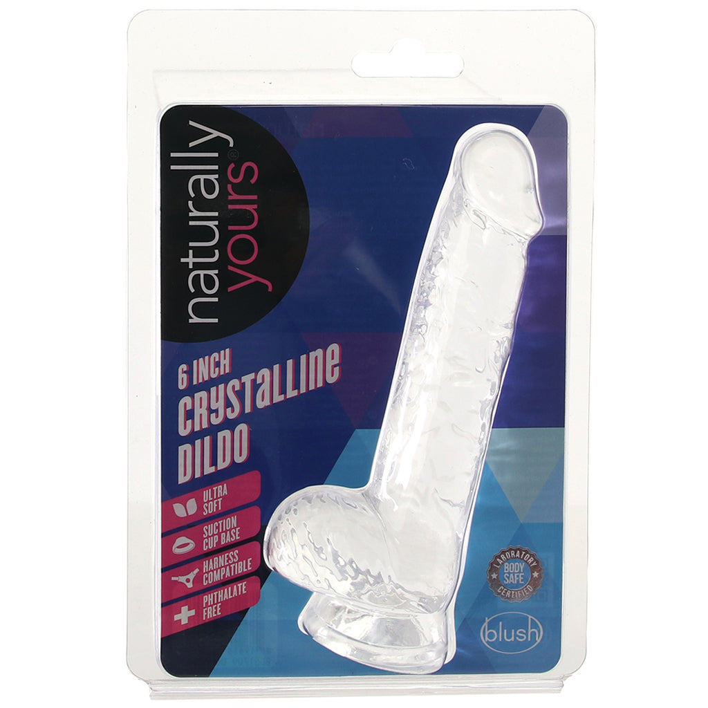Naturally Yours 6 Inch Crystalline Dildo in Clear - Tophatter's Adult Products Dildo Sex Toys > Realistic Dildos - Tophatter Daily Deals
