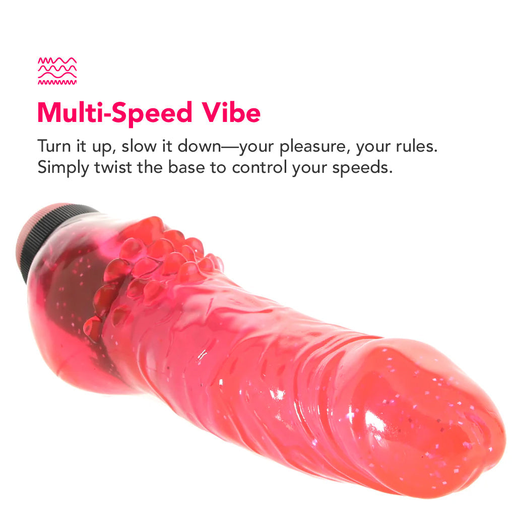 Hot Pinks Clitterific 8 Inch Vibe Vibrators > Realistic Vibrator Dildos - Tophatter Daily Deals