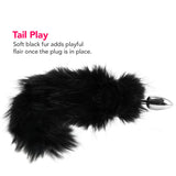 Stainless Steel Butt Plug with Fur Tail Anal Sex Toys > Butt Plugs - Tophatter Daily Deals