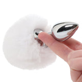 Gemsations 3 Inch Bunny Tail Butt Plug in Silver Anal Sex Toys > Butt Plugs - Tophatter Daily Deals
