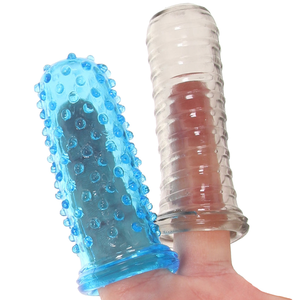 Blue Line 2-Pack Anal Finger Sleeves - Tophatter's Adult Sex Toys Online Anal Sex Toys > Anal Starter Toys - Tophatter Daily Deals
