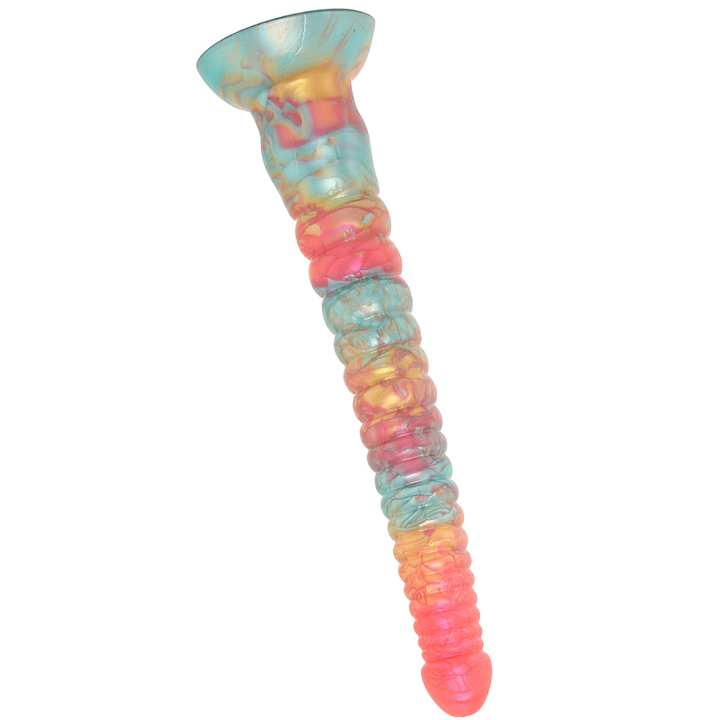 Colours Stacked 9 Inch Dildo in Red/Gold - Tophatter's Adult Sex Toys Online Dildo Sex Toys > Non-Phallic Dildos - Tophatter Daily Deals