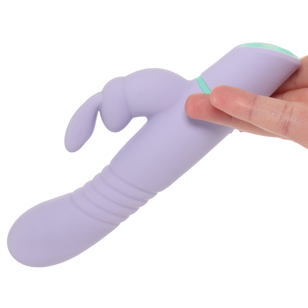 Love Bunny Thrusting Bunny Vibe in Purple Vibrators > Rabbit Vibrators - Tophatter Daily Deals