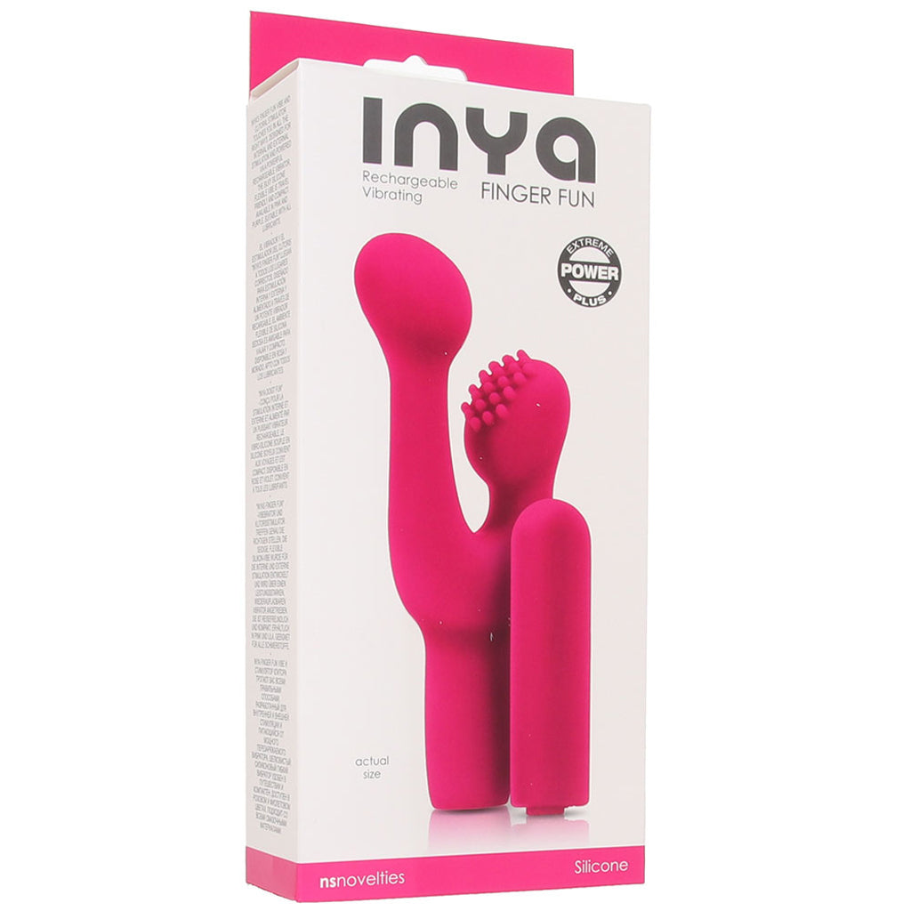 Inya Finger Fun Rechargeable Vibe in Pink - Tophatter's Adult Sex Toys Online Vibrators > G-Spot Vibrators - Tophatter Daily Deals