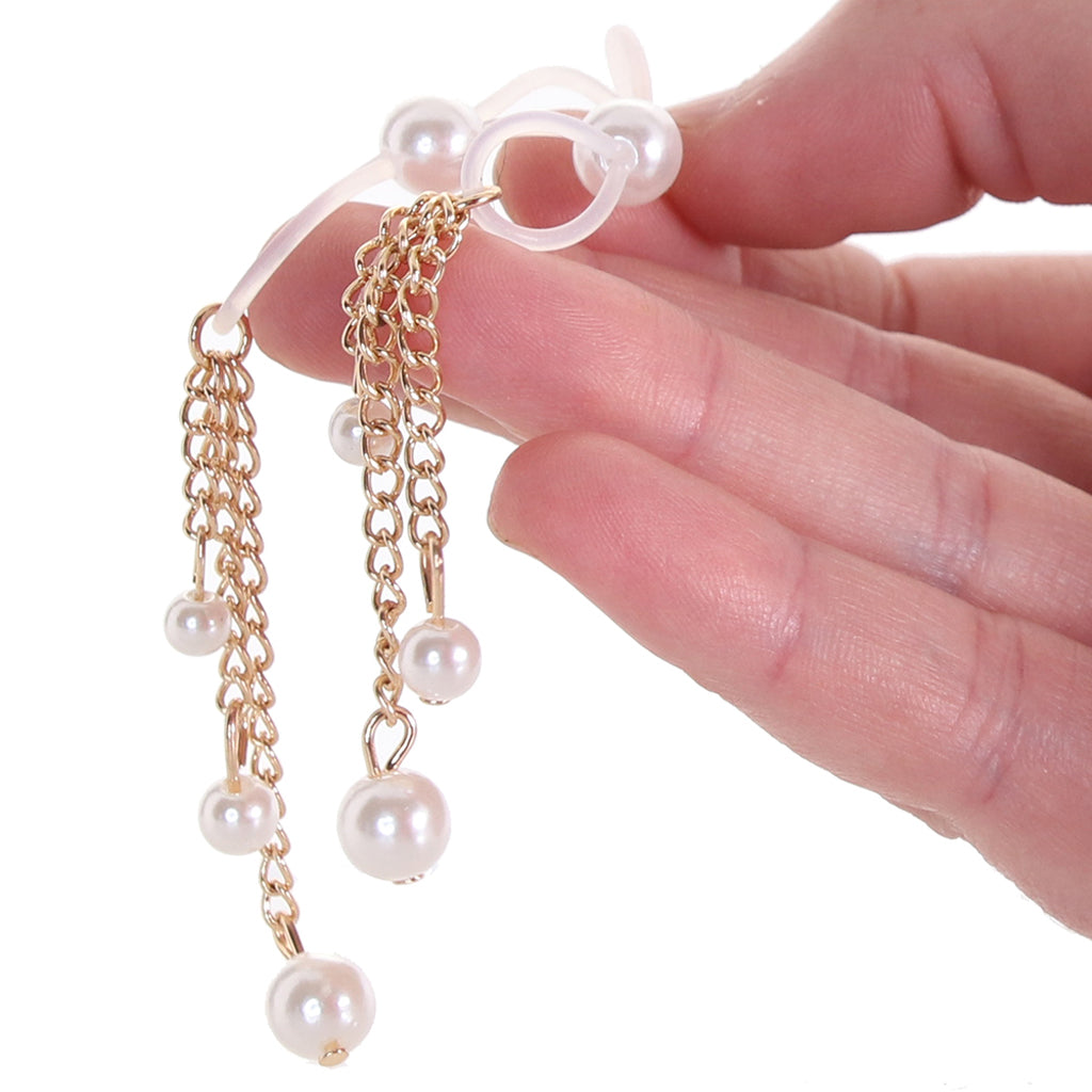Sex & Mischief Pearl Nipple Ties - Tophatter's Adult Products Bondage and Fetish > Nipple Stimulators & Clamps - Tophatter Daily Deals