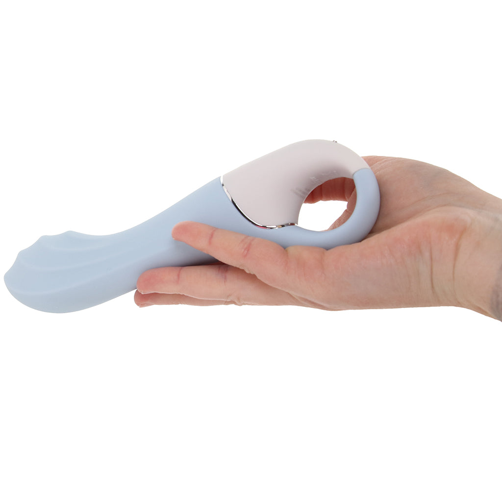 Satisfyer Air Pump Vibrator 5+ G-Spot Vibe in Blue Vibrators > G-Spot Vibrators - Tophatter Daily Deals