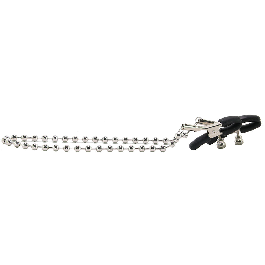 Beaded Nipple Clamps in Silver - Tophatter's Adult Products Bondage and Fetish > Nipple Stimulators & Clamps - Tophatter Daily Deals