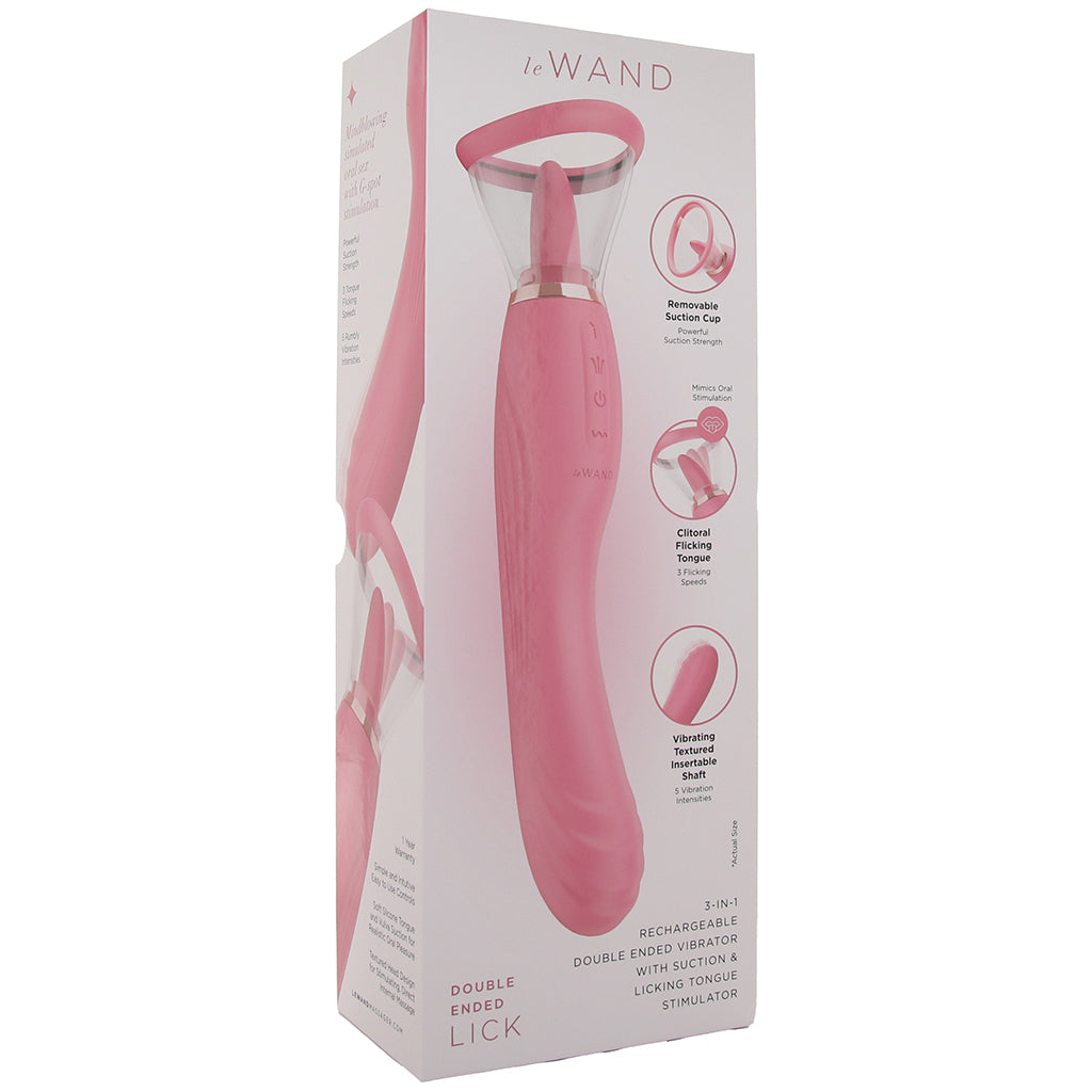 Le Wand Lick 3-in-1 Double-Ended Vibe - Tophatter's Adult Sex Toys Online Vibrators > Clitoral Stimulators - Tophatter Daily Deals