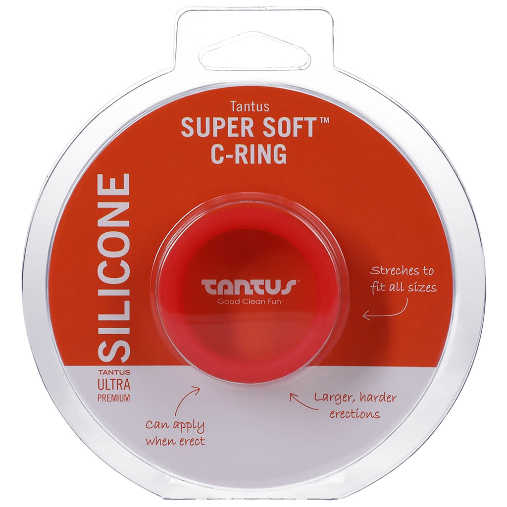Soft Silicone C-Ring in Red - Tophatter's Adult Products Cock Rings - Tophatter Daily Deals