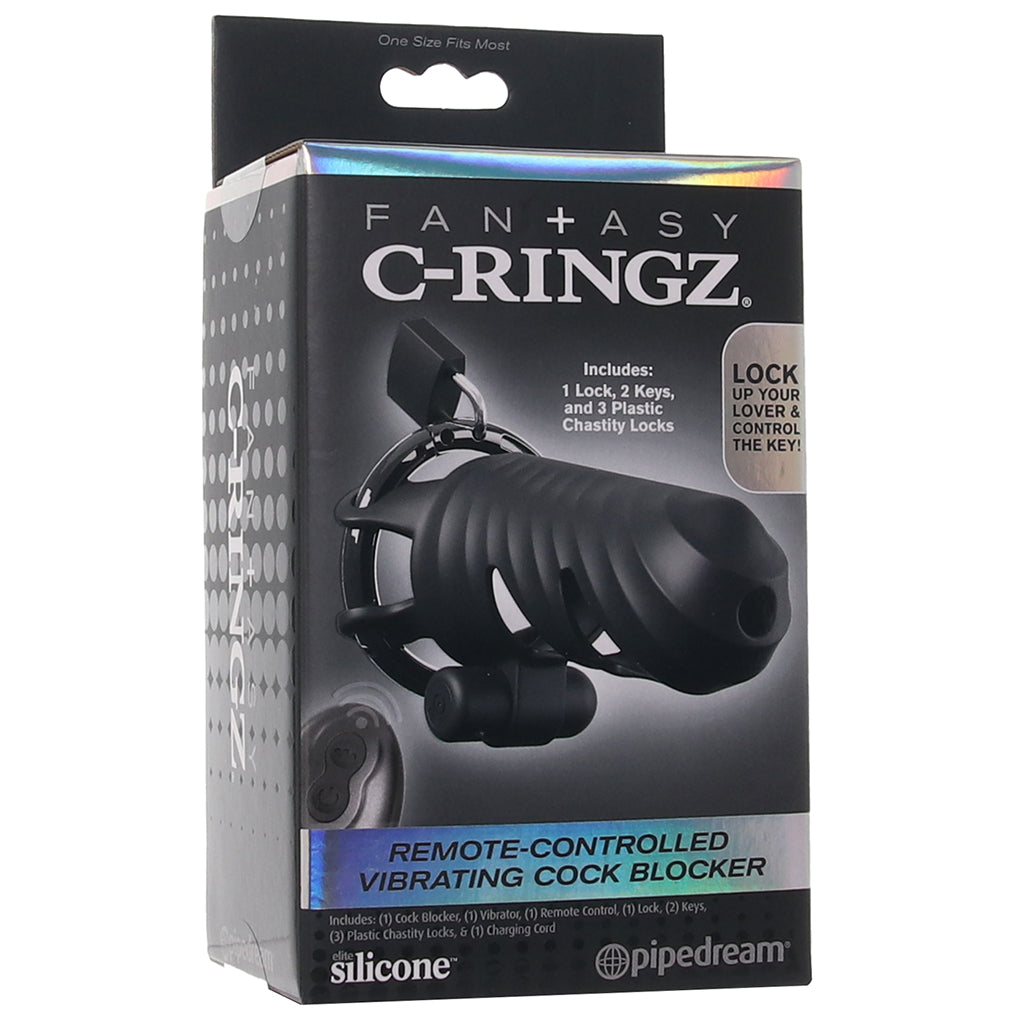 Fantasy C-Ringz Remote Controlled Vibrating Cock Blocker Bondage and Fetish > Cock and Ball Devices - Tophatter Daily Deals