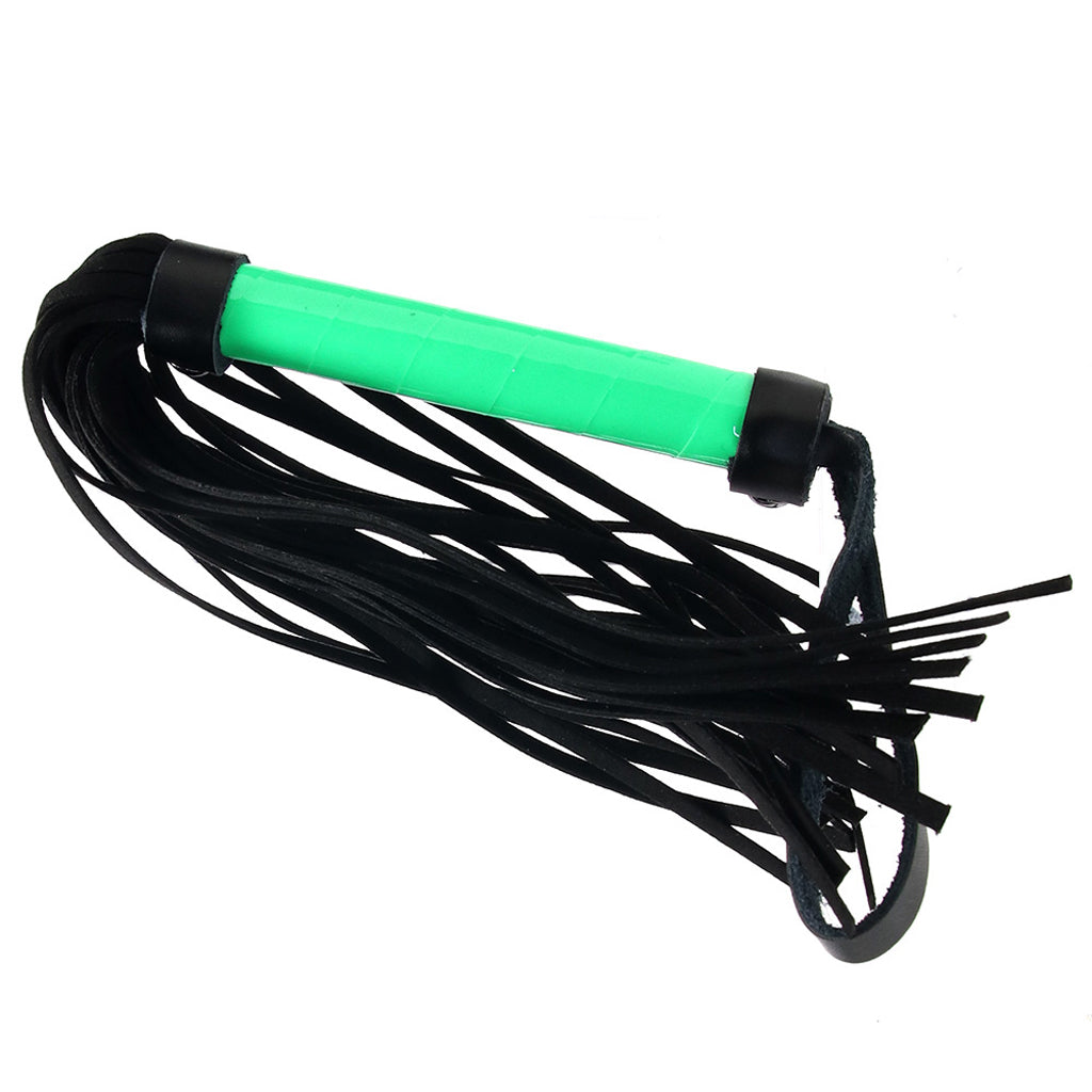 Electra Play Things Flogger in Neon Green Bondage and Fetish > Whips and Crops - Tophatter Daily Deals