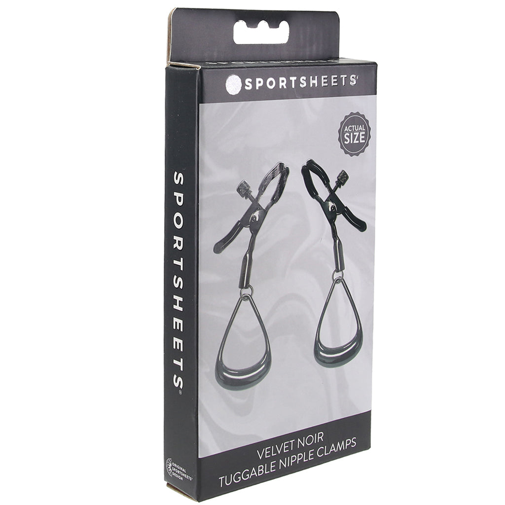 Velvet Noir Tuggable Nipple Clamps - Tophatter's Adult Sex Toys Online Bondage and Fetish > Nipple Stimulators & Clamps - Tophatter Daily Deals
