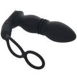 Ass-Sation Thrusting Power Plug with Dual Ring in Black Anal Sex Toys > Prostate Massagers - Tophatter Daily Deals