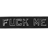 F**k Me Leather Word Band Collar - Tophatter's Adult Products Bondage and Fetish > Leashes and Collars - Tophatter Daily Deals