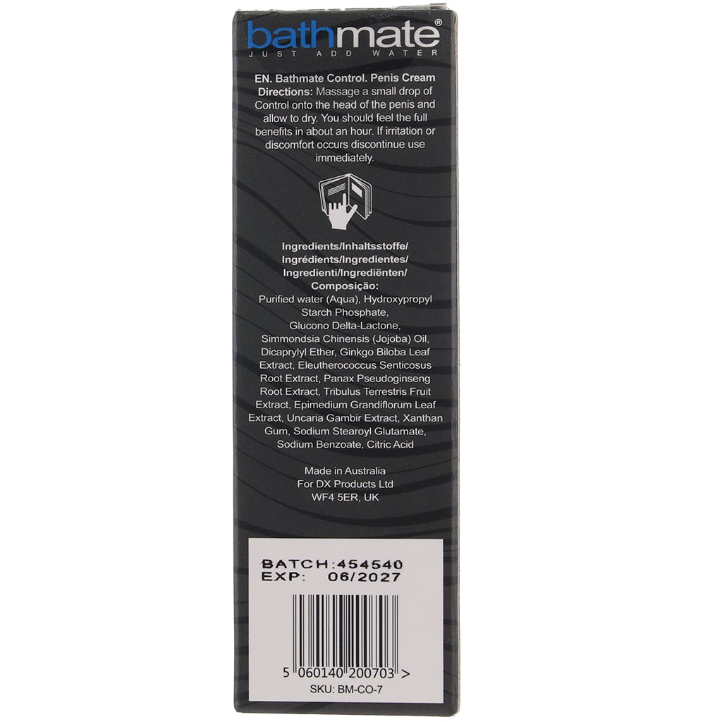 Bathmate Control Penis Cream in 0.24oz/7ml - Tophatter's Adult Sex Toys Online Lubes and Lotions > Female Enhancement - Tophatter Daily Deals