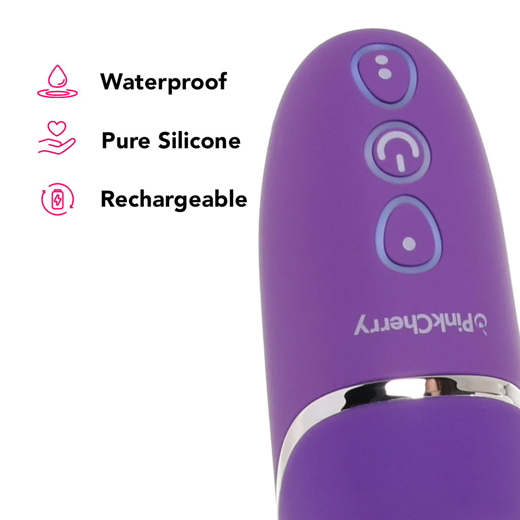 PinkCherry Warming Realistic Rabbit Vibe in Purple Vibrators > Rabbit Vibrators - Tophatter Daily Deals