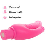 Power Stud Rechargeable Over & Under Vibe in Pink Vibrators > Realistic Vibrator Dildos - Tophatter Daily Deals