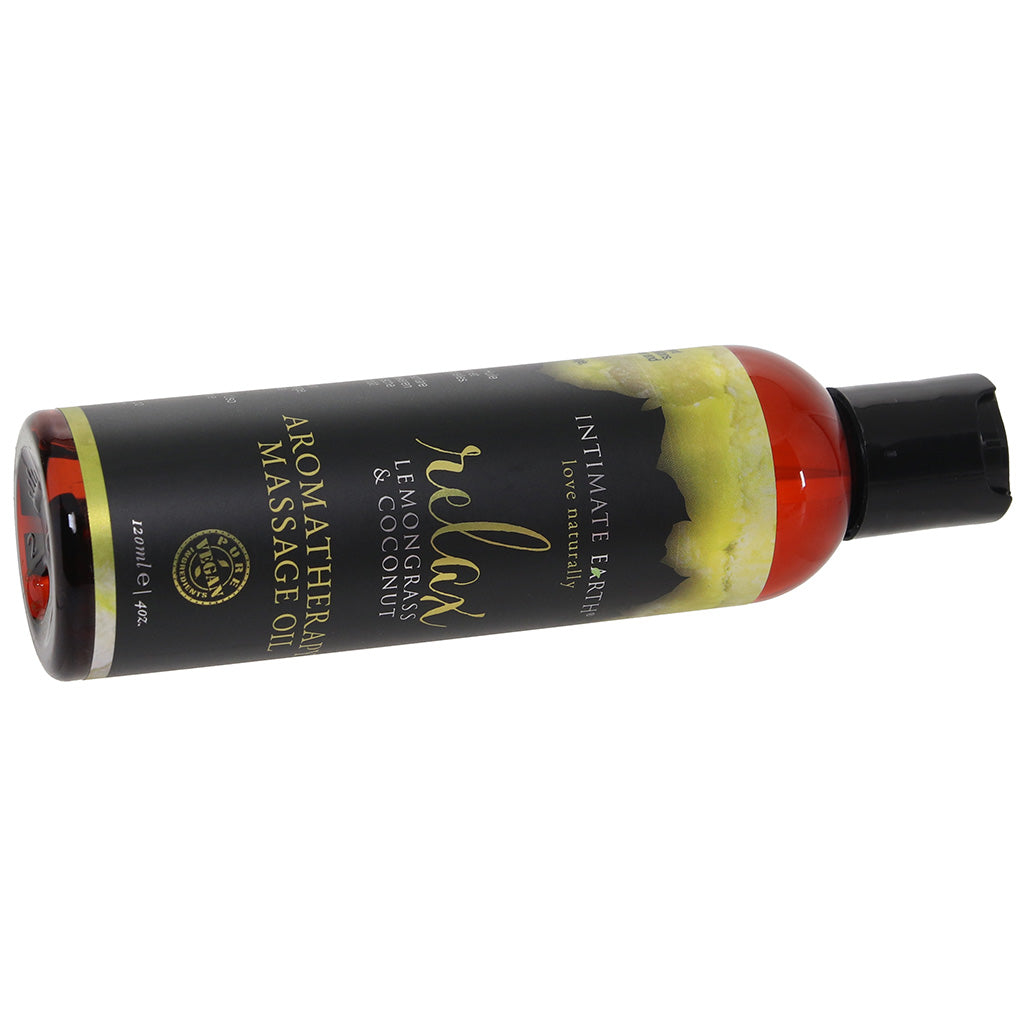 Relax Massage Oil 4oz/120ml in Lemongrass & Coconut Sensual Love > Massage - Tophatter Daily Deals