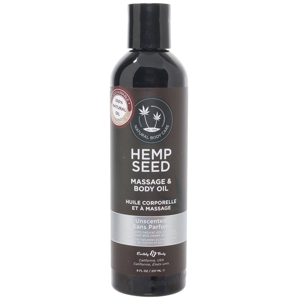 Hemp Seed Massage Oil 8oz/236ml in Unscented - Tophatter's Adult Products Sensual Love > Massage - Tophatter Daily Deals