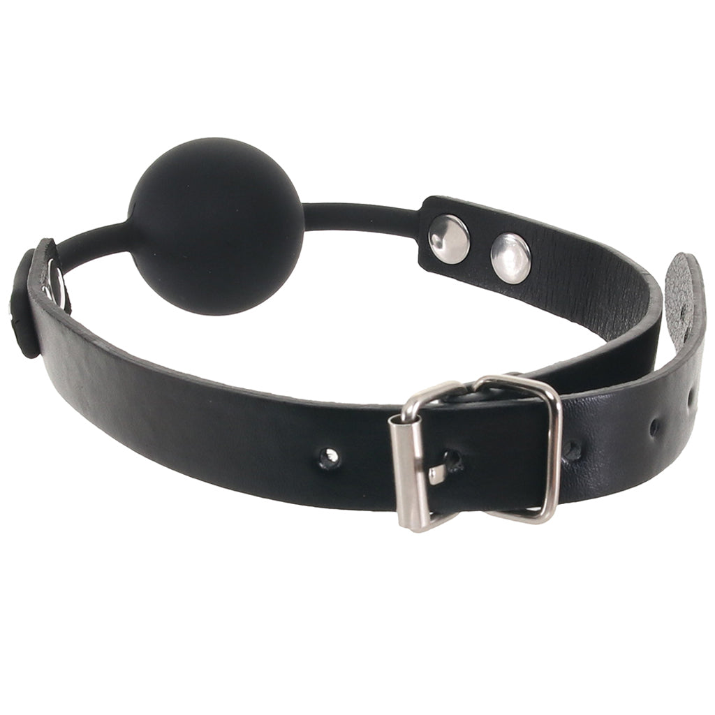 Ouch! Silicone Ball Gag in Black Bondage and Fetish > Ball Gags & Mouth Restraints - Tophatter Daily Deals