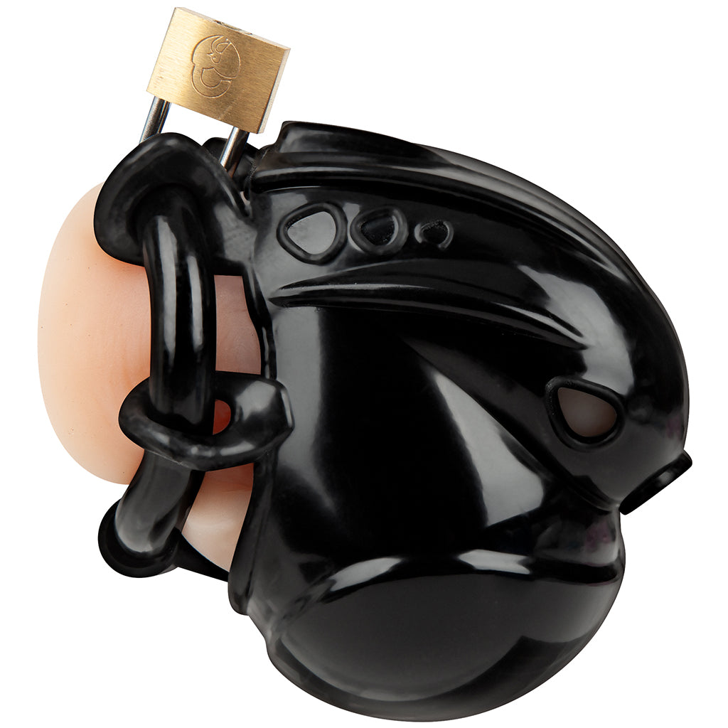 Blueline Full Restraint Silicone Chastity Device in Black Bondage and Fetish > Cock and Ball Devices - Tophatter Daily Deals