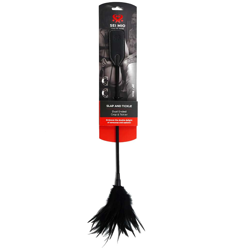 Sei Mio Slap and Tickle Dual Ended Crop & Tickler Bondage and Fetish > Whips and Crops - Tophatter Daily Deals