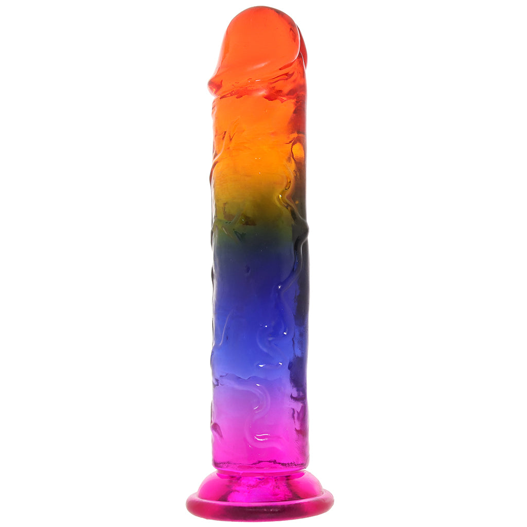 Crystal Jellies 8.5 Inch Classic Dildo in Rainbow Dildo Sex Toys > Realistic Dildos - Tophatter Daily Deals