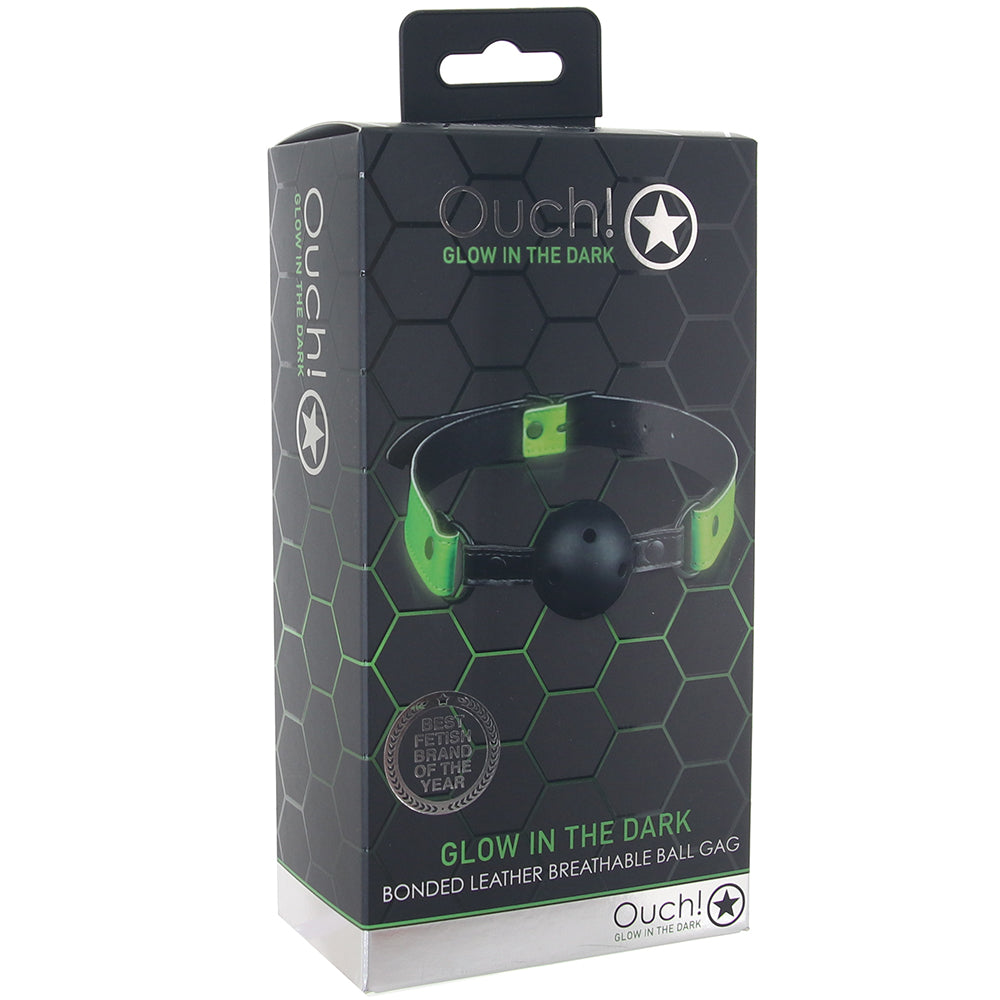 Ouch! Glow in the Dark Breathable Ball Gag Bondage and Fetish > Ball Gags & Mouth Restraints - Tophatter Daily Deals