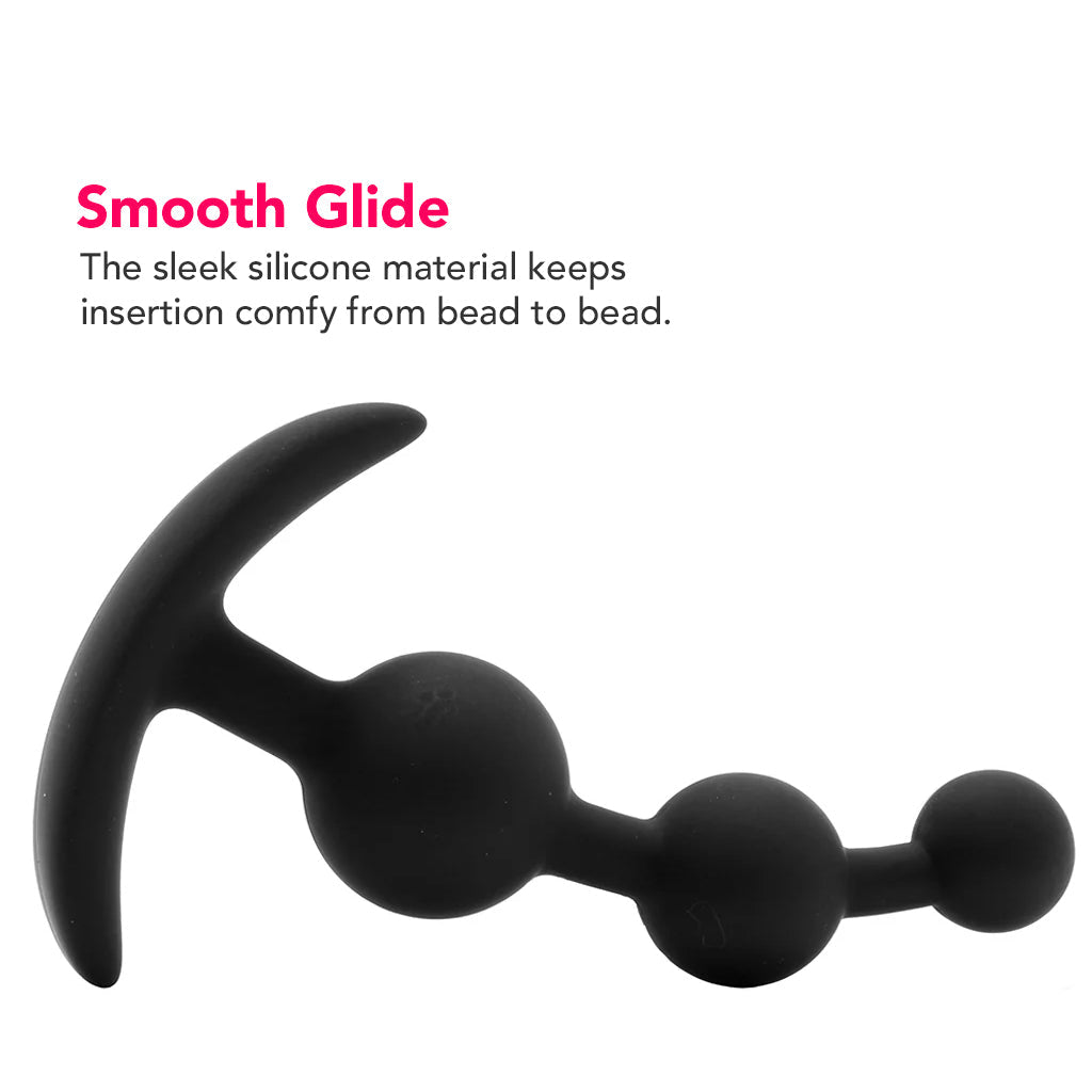 Luxe Be Me 3 Silicone Anal Beads in Black Anal Sex Toys > Anal Beads - Tophatter Daily Deals
