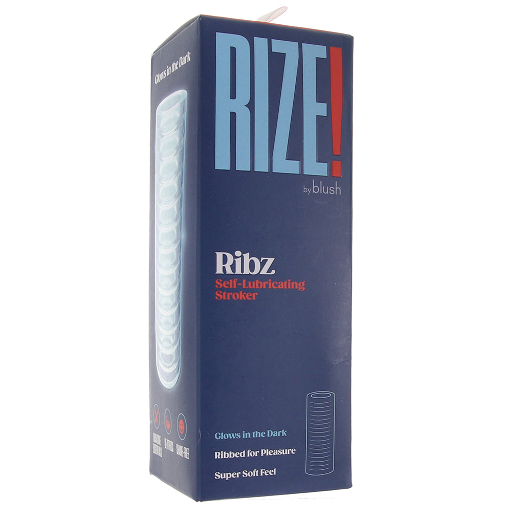 Rize Ribz Self Lubricating Stroker in Glow in the Dark - Tophatter's Adult Products Male Masturbators > Pocket Strokers - Tophatter Daily Deals