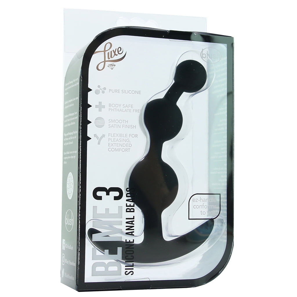 Luxe Be Me 3 Silicone Anal Beads in Black - Tophatter's Adult Products Anal Sex Toys > Anal Beads - Tophatter Daily Deals