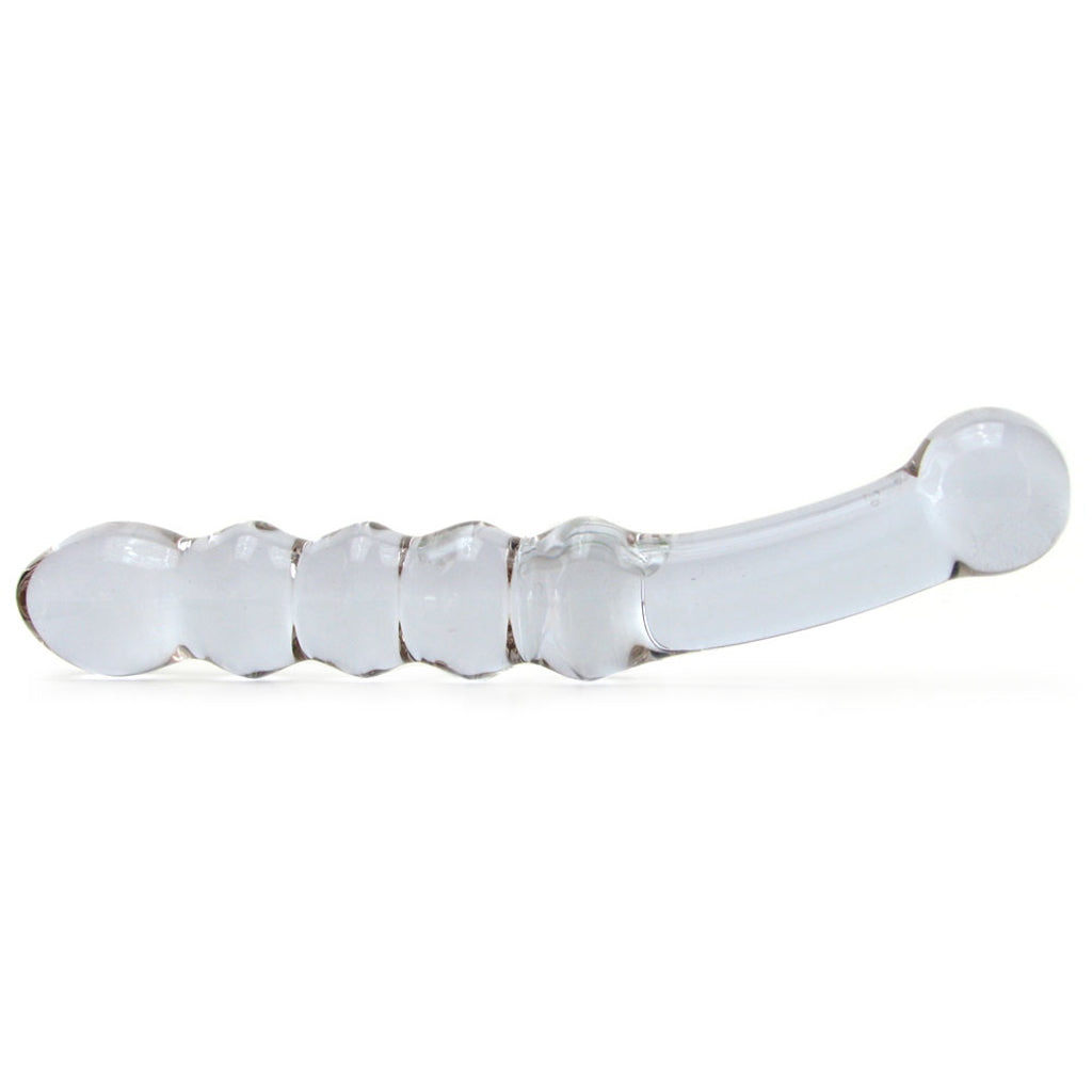 gläs Purple Rain Ribbed Glass Dildo Dildo Sex Toys > Pyrex Glass Dildos - Tophatter Daily Deals