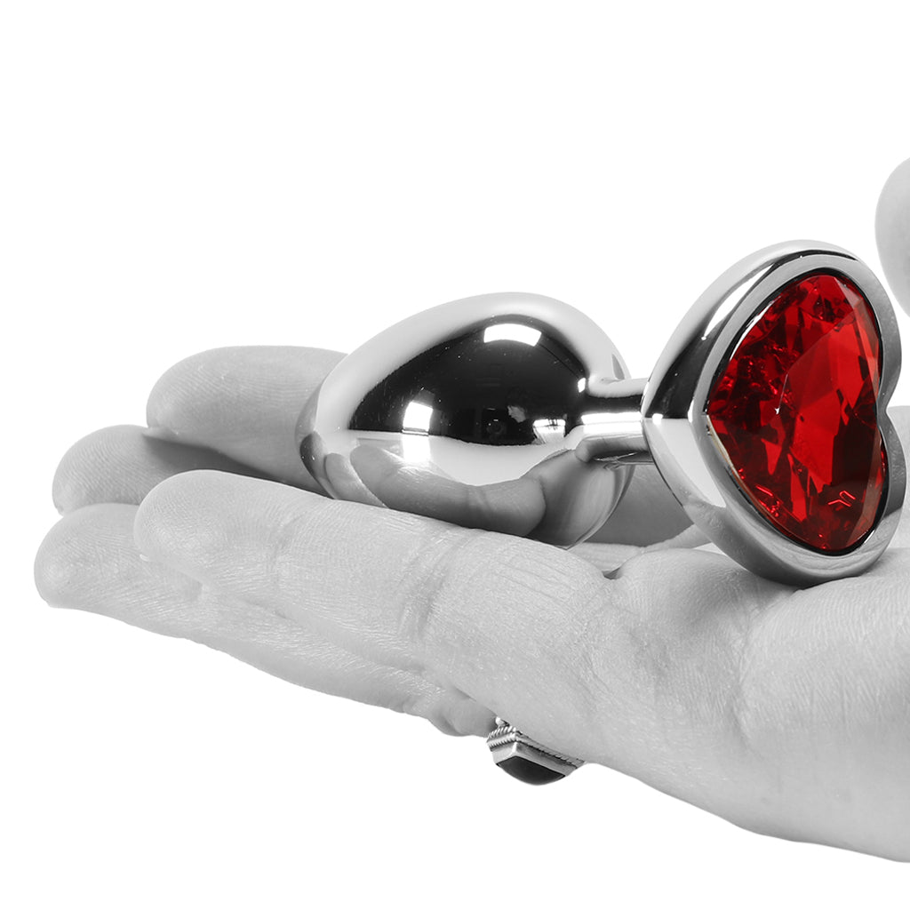 Booty Sparks Red Heart Gem Anal Plug in Small Anal Sex Toys > Butt Plugs - Tophatter Daily Deals