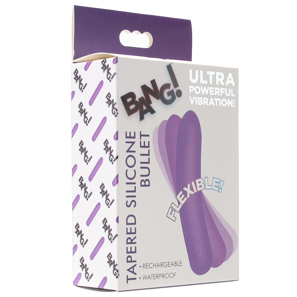Bang! Flexible Tapered Silicone Bullet Vibe in Purple Vibrators > Bullet and Egg Vibrators - Tophatter Daily Deals