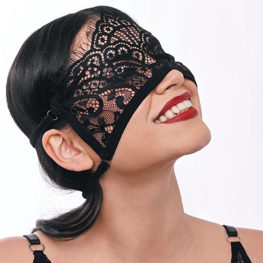 S&M Veiled Vision Lace Blindfold - Tophatter's Adult Sex Toys Online Bondage and Fetish > Pleasure Masks and Dress Up Play - Tophatter Daily Deals