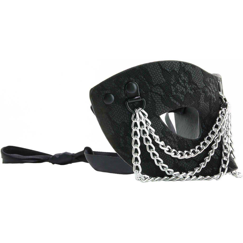 Sincerely Chained Lace Mask in Black Bondage and Fetish > Pleasure Masks and Dress Up Play - Tophatter Daily Deals