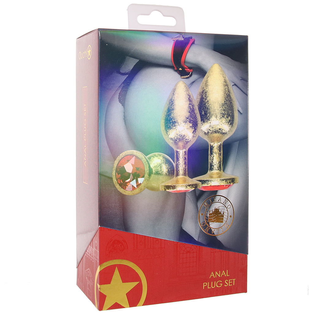 Ouch! Milan Collection Metal Anal Plug Set - Tophatter's Adult Sex Toys Online Anal Sex Toys > Butt Plugs - Tophatter Daily Deals