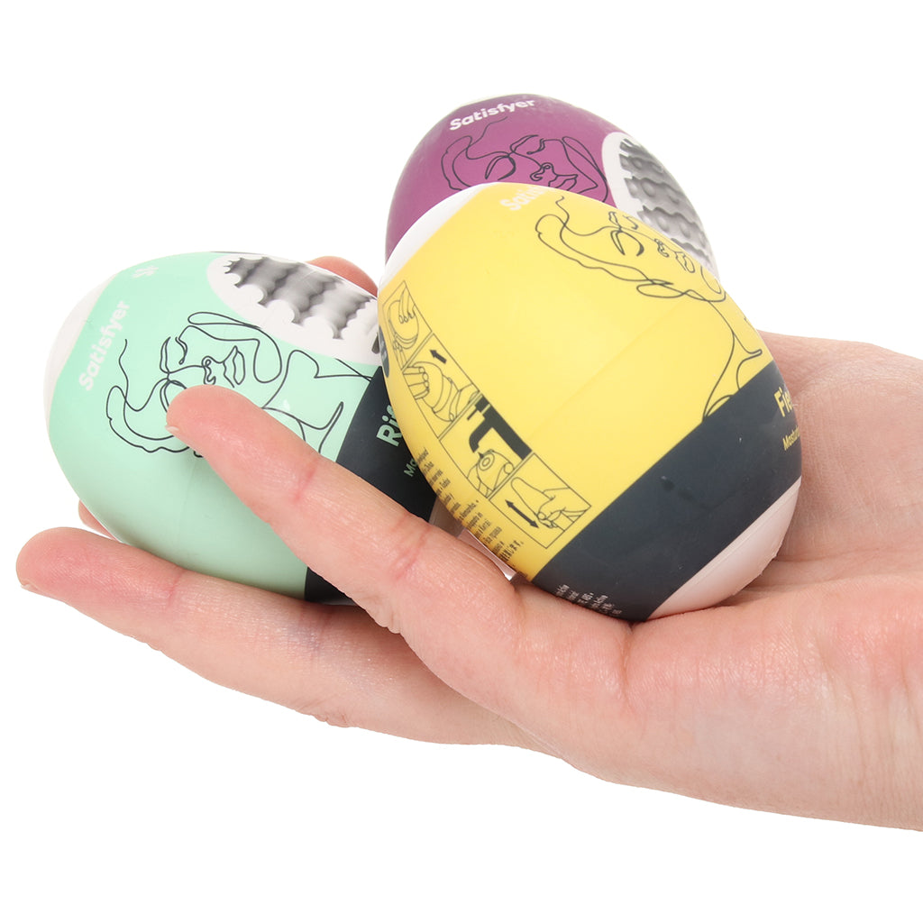 Satisfyer Riffle, Bubble, Fierce Masturbator Egg Set Male Masturbators > Discreet Masturbators - Tophatter Daily Deals